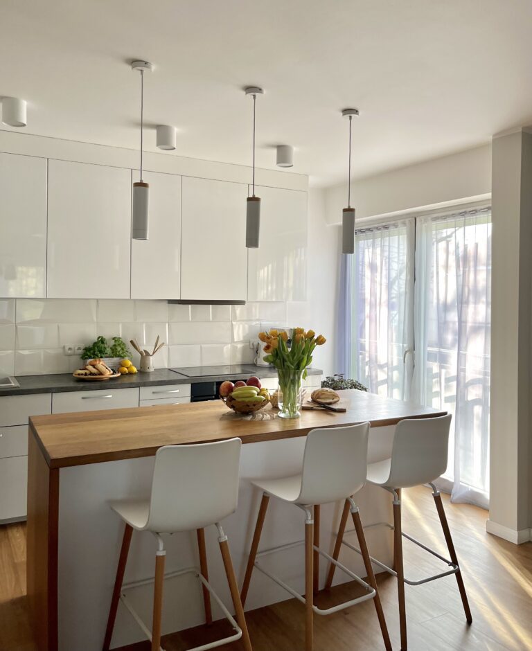 A modern small kitchen with minimalist design.