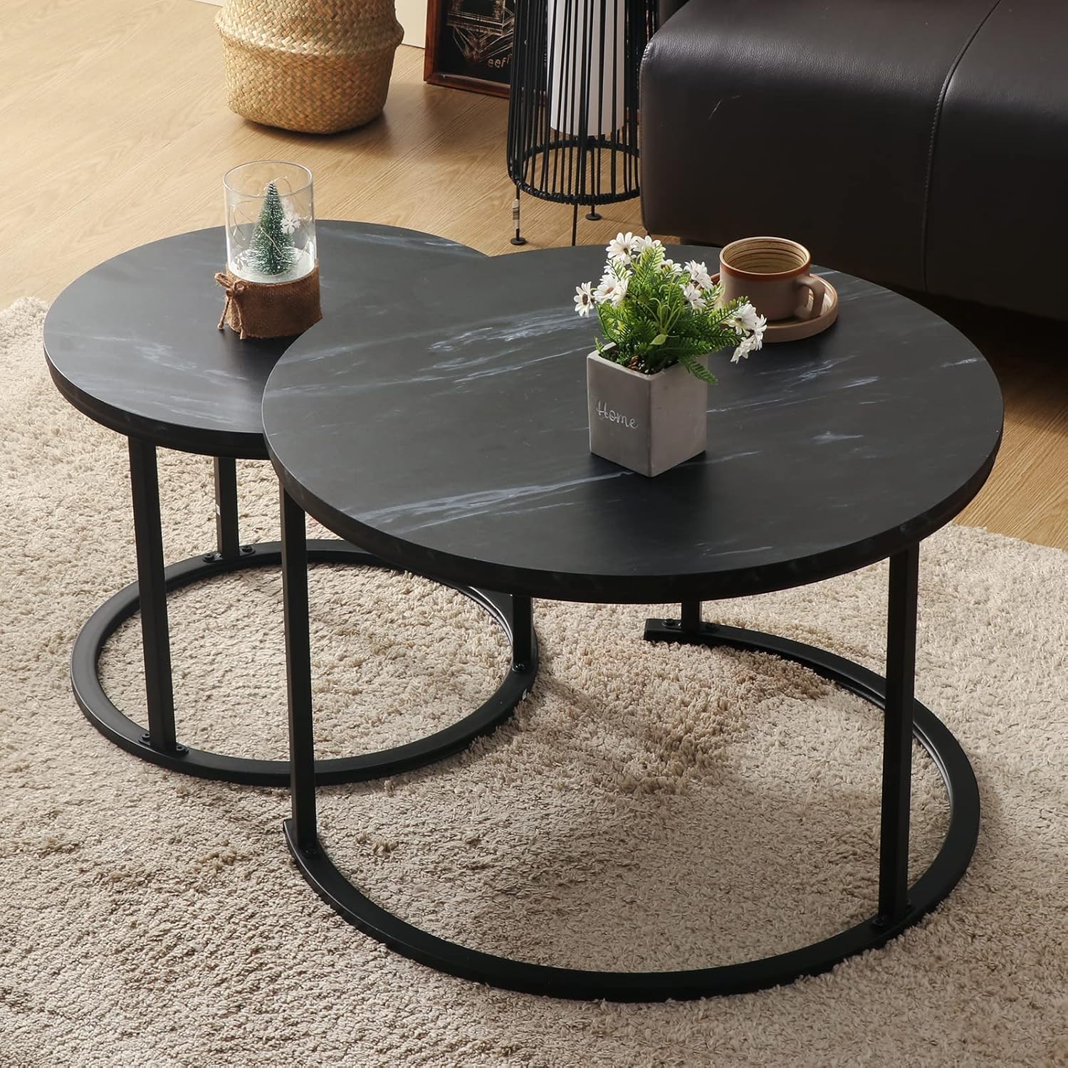 KAHOO Round Nesting Coffee Table