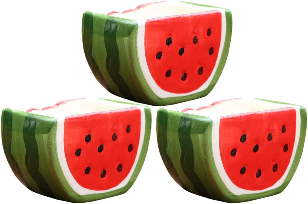 Set of 3 Cute Watermelon Shape Ceramics